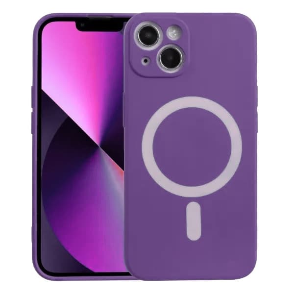 Husa Apple iPhone 13 Pro, Magsafe Silicone, protectie camera, microfibra, indigo — principală