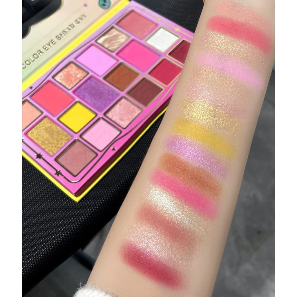 Paleta de machiaj KEVIN & COCO, Candy Star, fard de pleoape, 18 culori, 19.3 x 12 x 1.4 cm — varianta 3