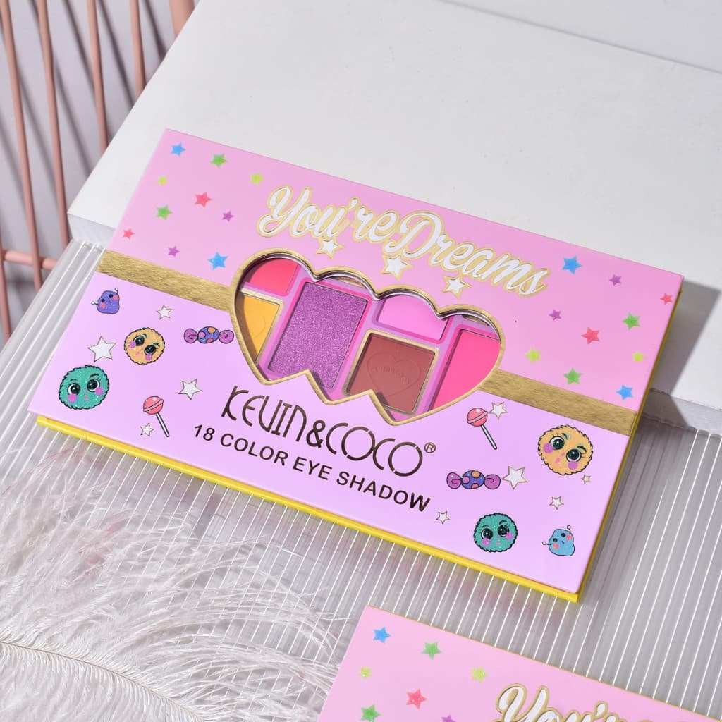 Paleta de machiaj KEVIN & COCO, Candy Star, fard de pleoape, 18 culori, 19.3 x 12 x 1.4 cm — varianta 4