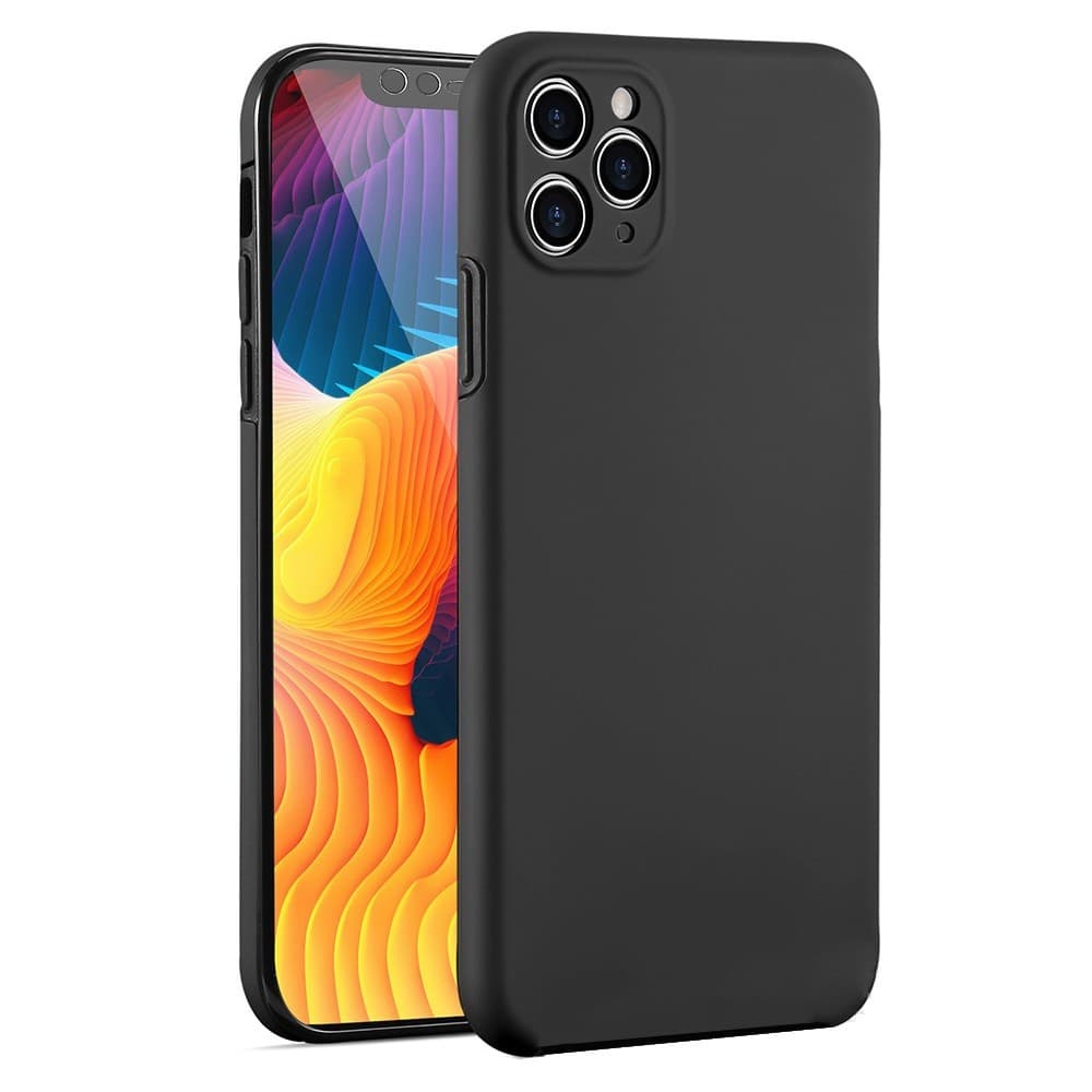 Husa protectie Samsung Galaxy A11 (fata + spate) Fully PC & PET 360°, neagra — principală