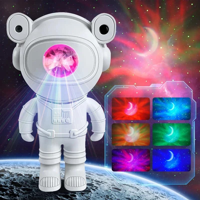 Astronaut cu proiector luna si stele, lampa de veghe copii, boxa bluetooth, telecomanda, alimentare Type-C — 7