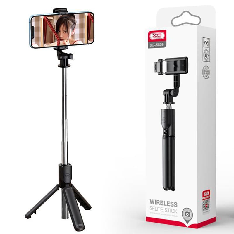 Selfie Stick XO SS09, functie trepied, brat telescopic, bluetooth, negru — principală