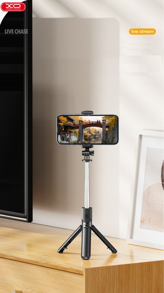 Selfie Stick XO SS09, functie trepied, brat telescopic, bluetooth, negru — varianta 3