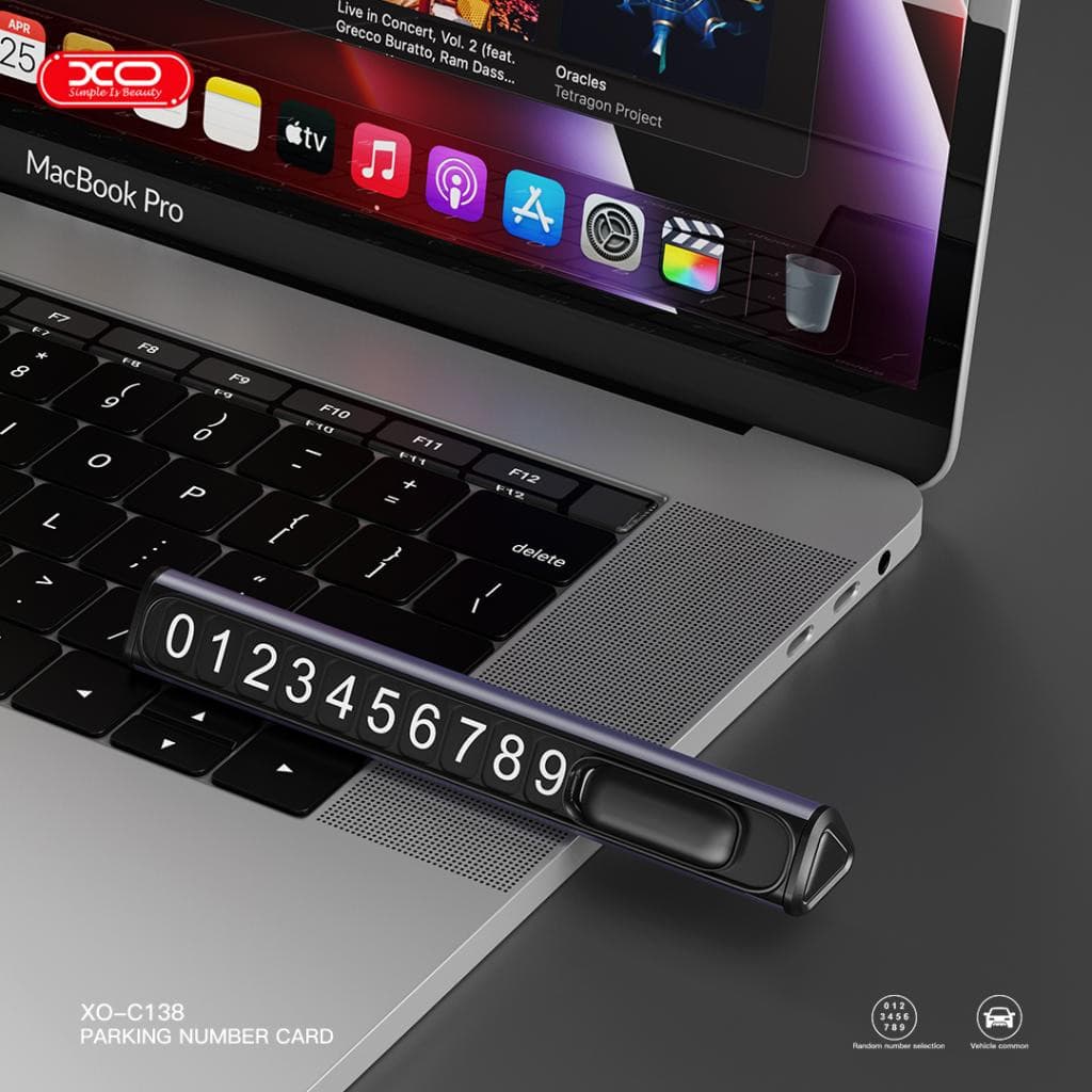 Afișaj număr telefon auto XO C138, montaj adeziv bord, negru — varianta 3