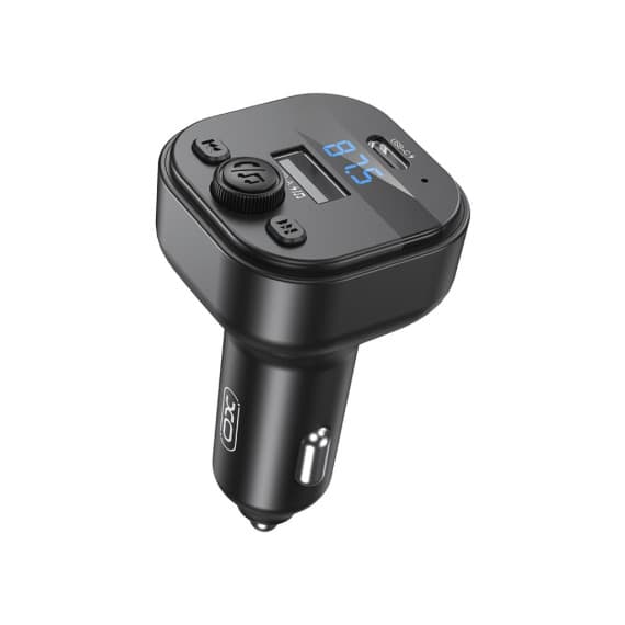 Modulator FM XO BCC18, 1 x USB-C, 1 x USB-A, BT 5.3, 5V, 3.1A, mp3, negru — principală