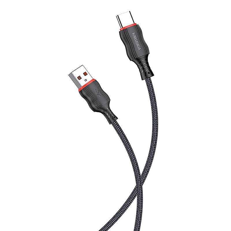 Cablu de date si incarcare USB to Lightning (iPhone) Kakusiga KSC-807, 2.4A, 1 metru, negru — varianta 2