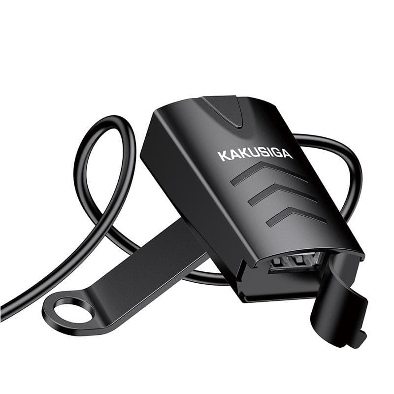 Incarcator moto  KSC-1058, 1 x USB-A, 24V - 9V, 1.2A, waterprof, montaj ghidon, negru — principală