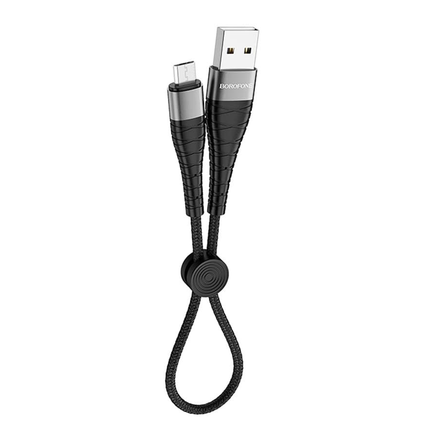 Cablu de date si incarcare MicroUSB BOROFONE BX32, 0.25 cm, negru — principală