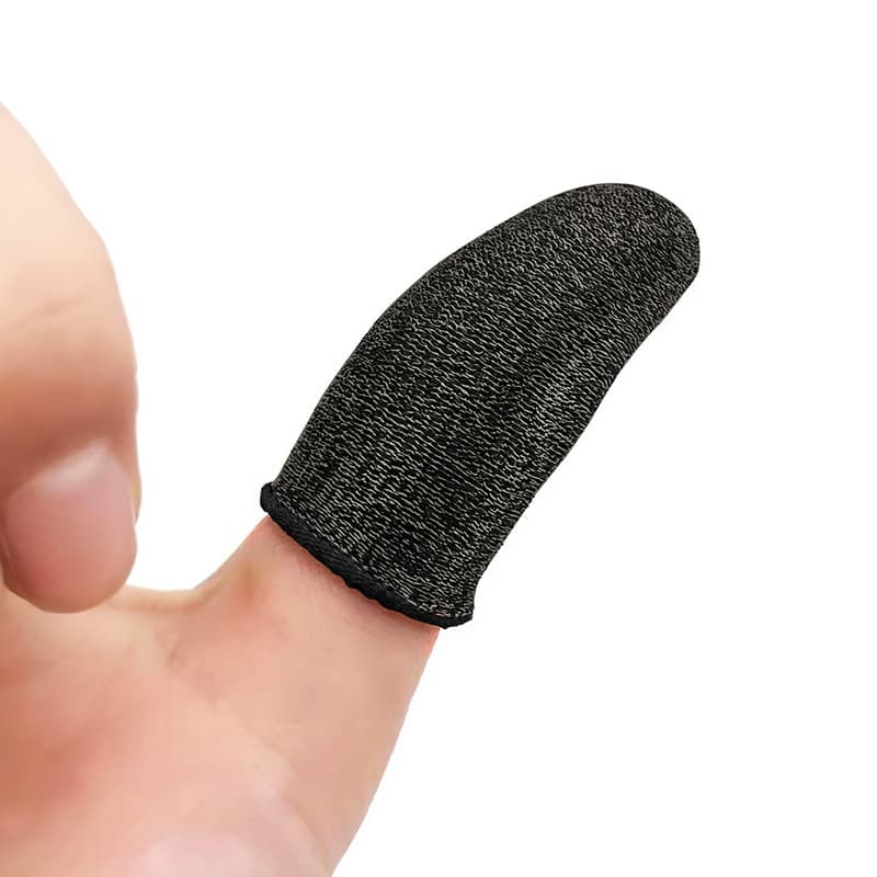 Degetare antialunecare Hoco GM4, fibra conductiva, pentru jocuri, Anti-Condens, Phantom, Black/Silver — 2