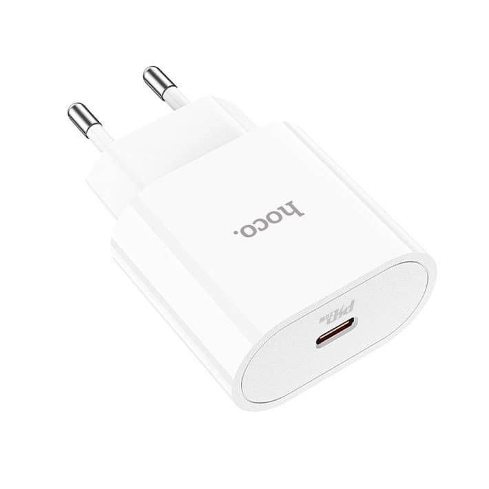 Incarcator casa Hoco C94A, 1 x USB-C PD 20W/3A, incarcare rapida, alb — principală