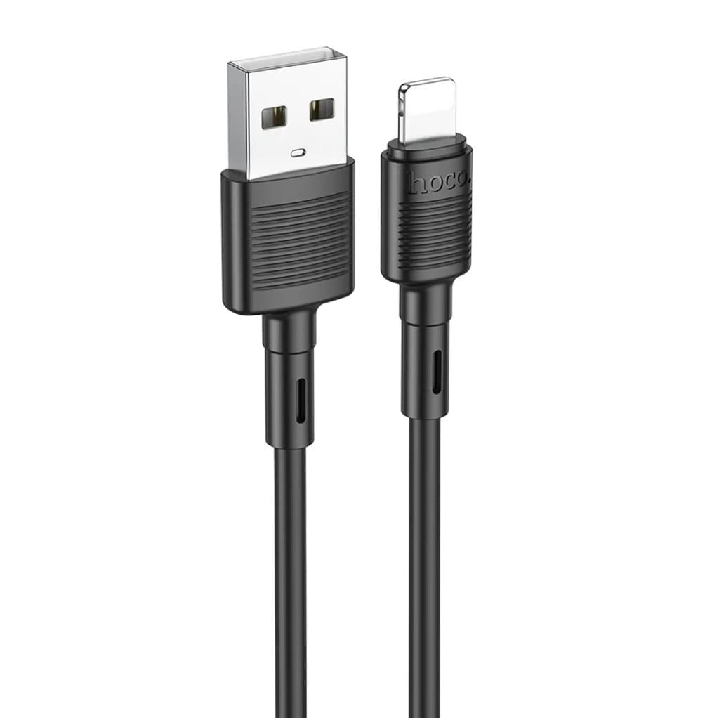 Cablu de date si incarcare Hoco X83, USB to Lightning, 2.4A, 1 metru, negru — principală