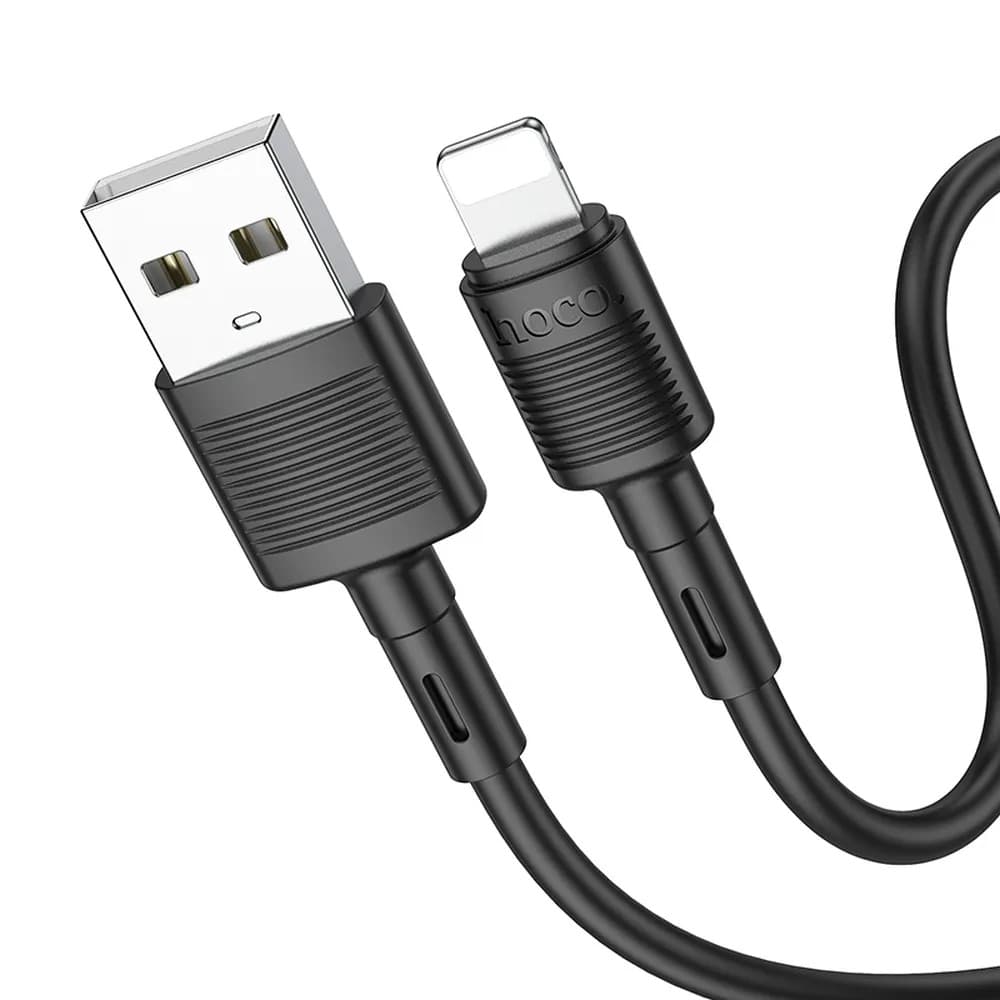 Cablu de date si incarcare Hoco X83, USB to Lightning, 2.4A, 1 metru, negru — varianta 3