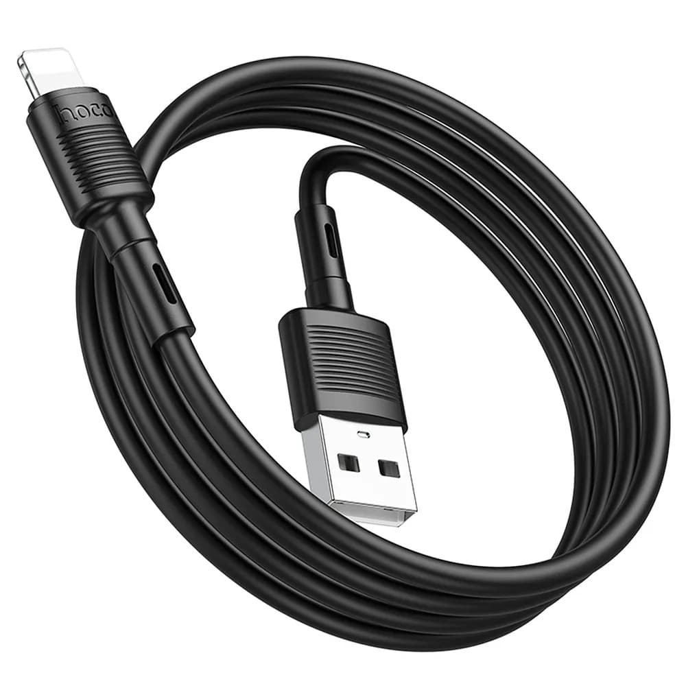 Cablu de date si incarcare Hoco X83, USB to Lightning, 2.4A, 1 metru, negru — varianta 4