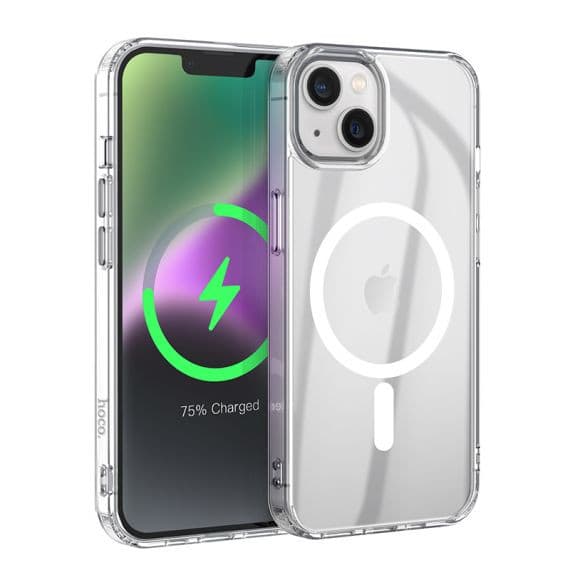 Husa protectie Apple iPhone 14, Hoco Premium Magsafe TPU, ShockProof, incarcare magsafe, transparenta — 2