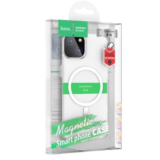 Husa protectie Apple iPhone 14, Hoco Premium Magsafe TPU, ShockProof, incarcare magsafe, transparenta — 5