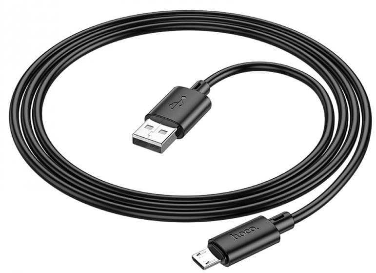 Cablu de date si incarcare MicroUSB Hoco X88, 18W/2.4A, 1 metru, negru — 2