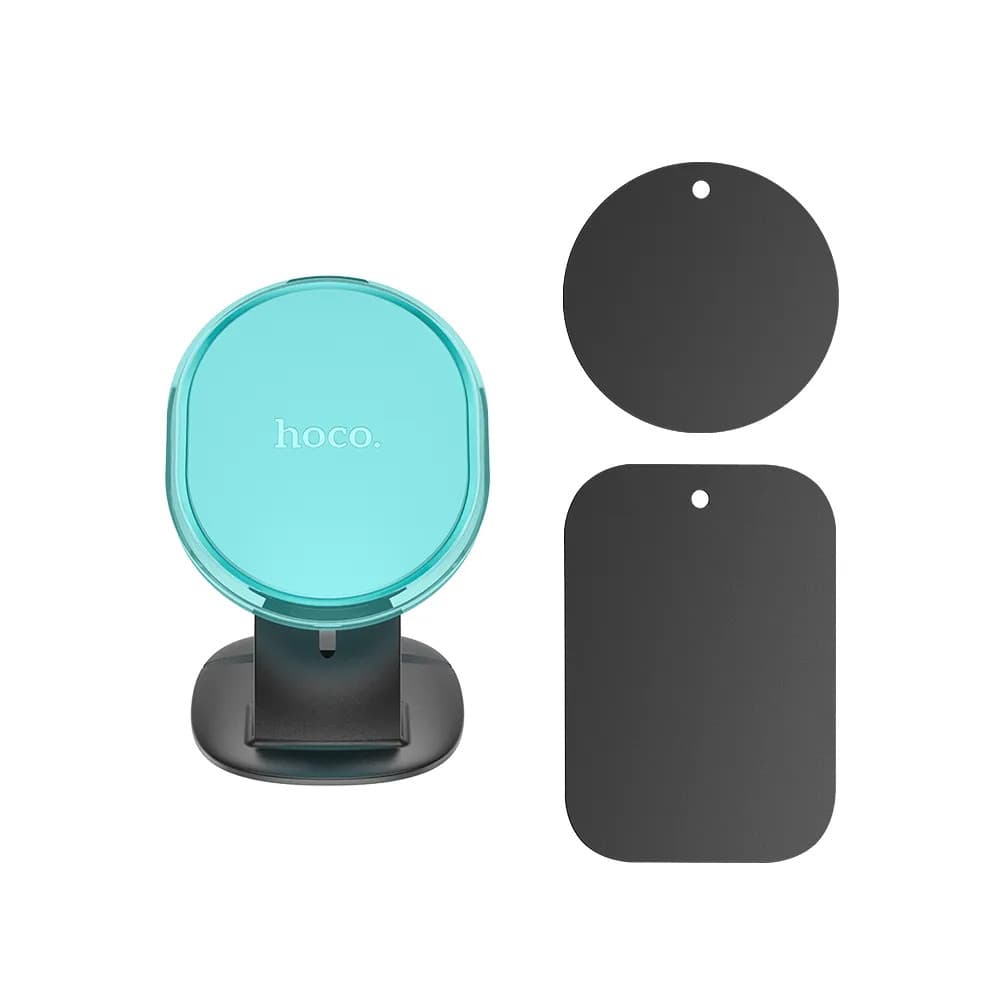 Suport auto magnetic Hoco H2, rotire la 360 de grade, negru/turcoaz — varianta 3