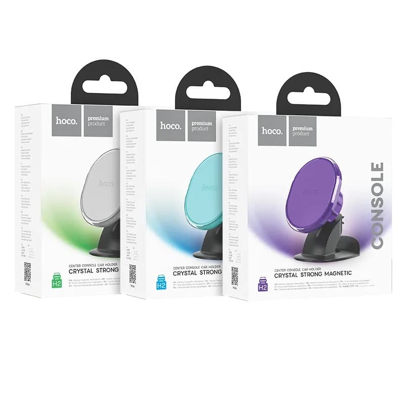 Suport auto magnetic Hoco H2, rotire la 360 de grade, negru/turcoaz — varianta 4