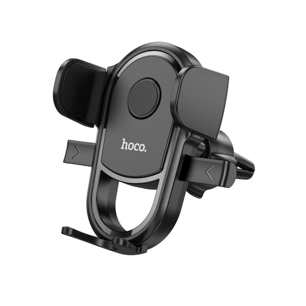 Suport auto Hoco H6, cleme laterale, rotatie 360 grade, prindere la ventilatie, negru — principală