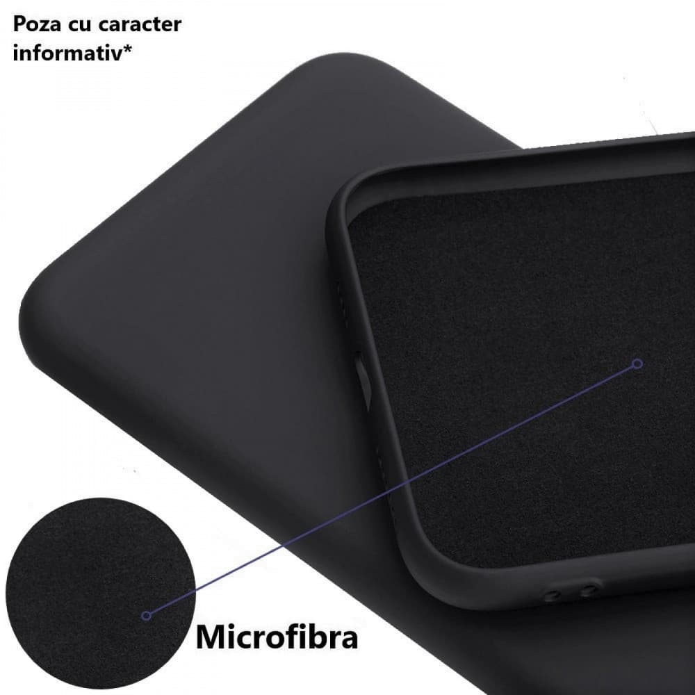 Husa Samsung Galaxy A55, Luxury Silicone, protectie camera, catifea in interior, neagra — varianta 4