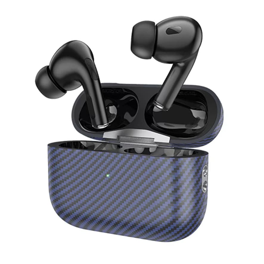 Casti Wireless Hoco EW47 Plus, Ear Buds, BT 5.3, In-Ear, 200h Stand-By Carbon Design, 350mAh, blue