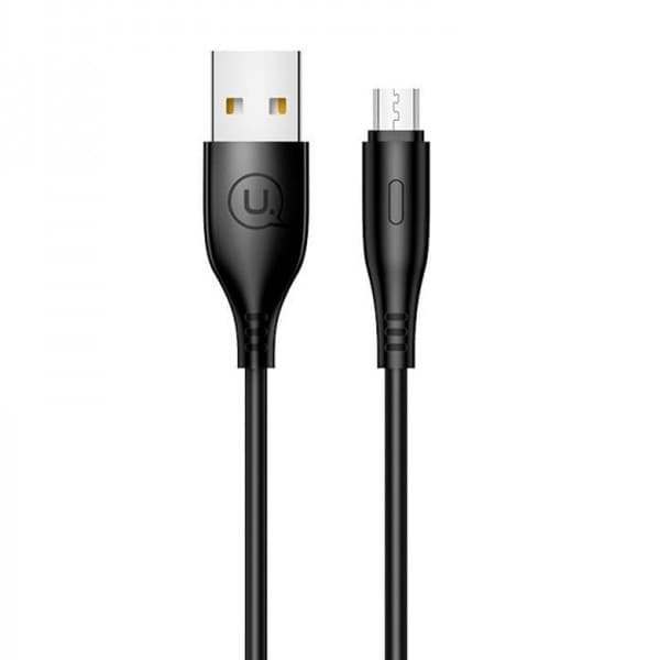 Cablu de date si incarcare MicroUSB USAMS U18, 1 metru, 2.0A, negru — principală