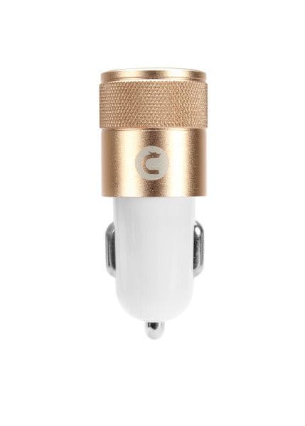 Incarcator auto Mocolo cu port USB, cablu MicroUSB inclus, 1A, alb/rose gold — varianta 3