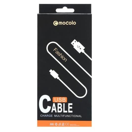 Cablu de date si incarcare MicroUSB Mocolo, 1 metru, 2.0A, cablu impletit, argintiu — varianta 3