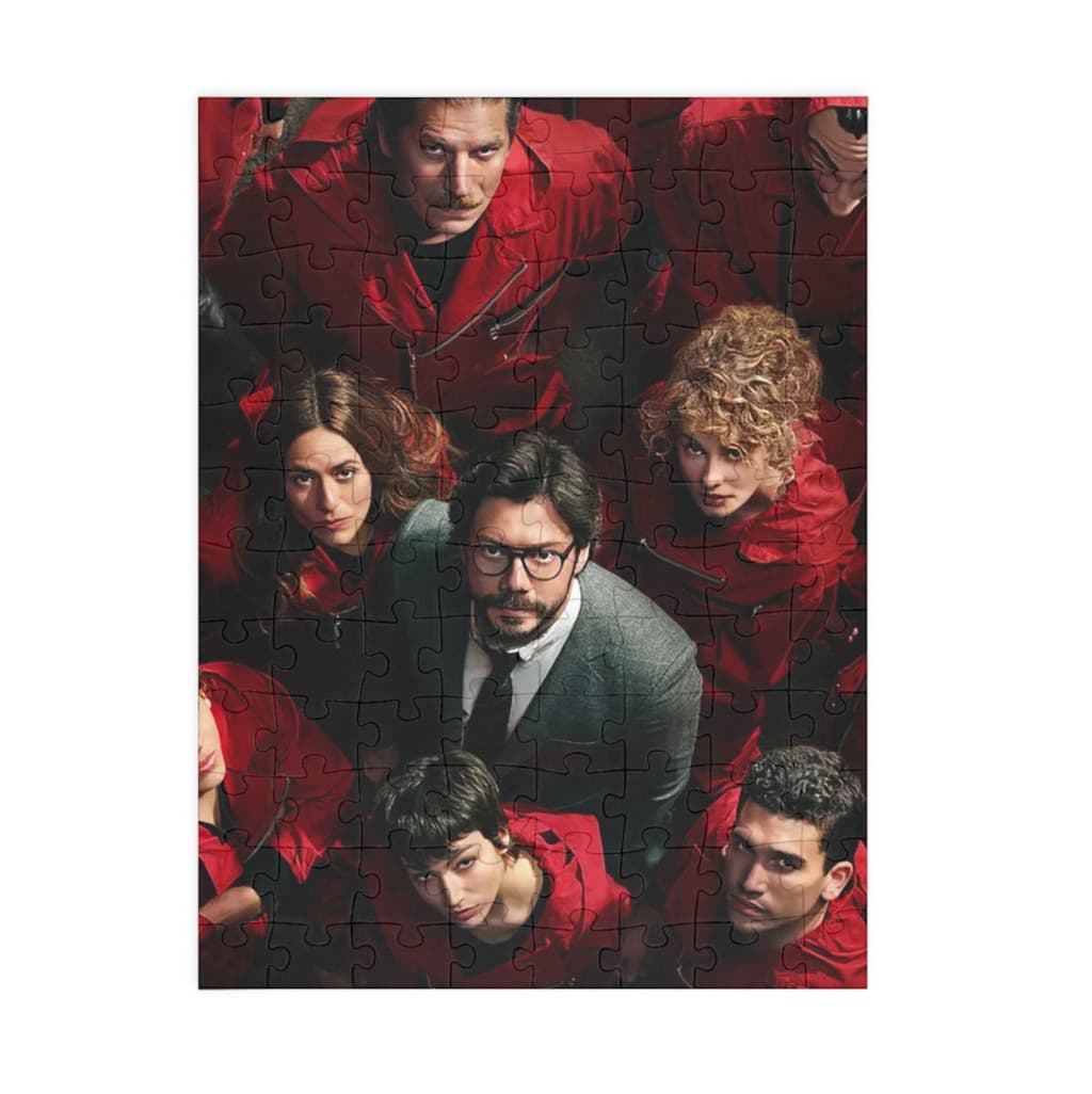 Puzzle 80 piese, 20 x 15 cm, personaje Casa de Papel, model 3 — principală