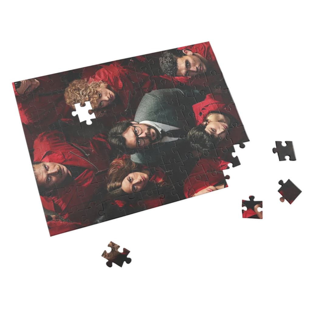 Puzzle 80 piese, 20 x 15 cm, personaje Casa de Papel, model 3 — varianta 2