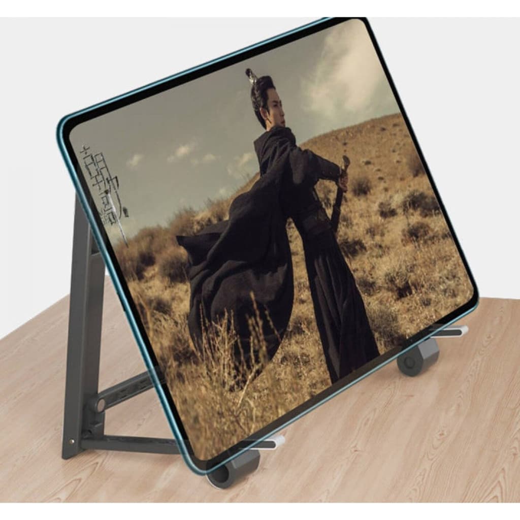 Suport/stand de birou Andowl Q-ZJ009, pentru laptop, tableta, telefon, pliabil, reglabil, negru — varianta 3