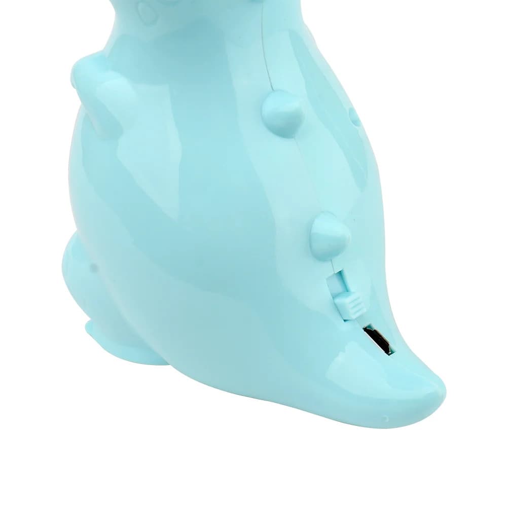 Lampa LED cu suport creioane si ascutitoare, functie lampa de veghe, dinozaur galben — varianta 8