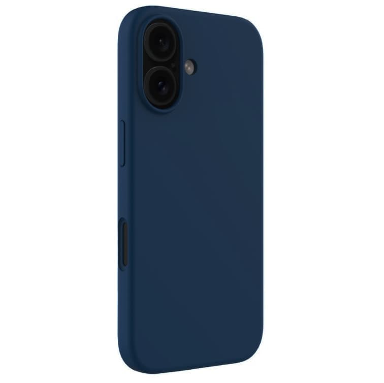 Husa Apple iPhone 16 Plus, Luxury Silicone, catifea in interior, albastru inchis — varianta 2