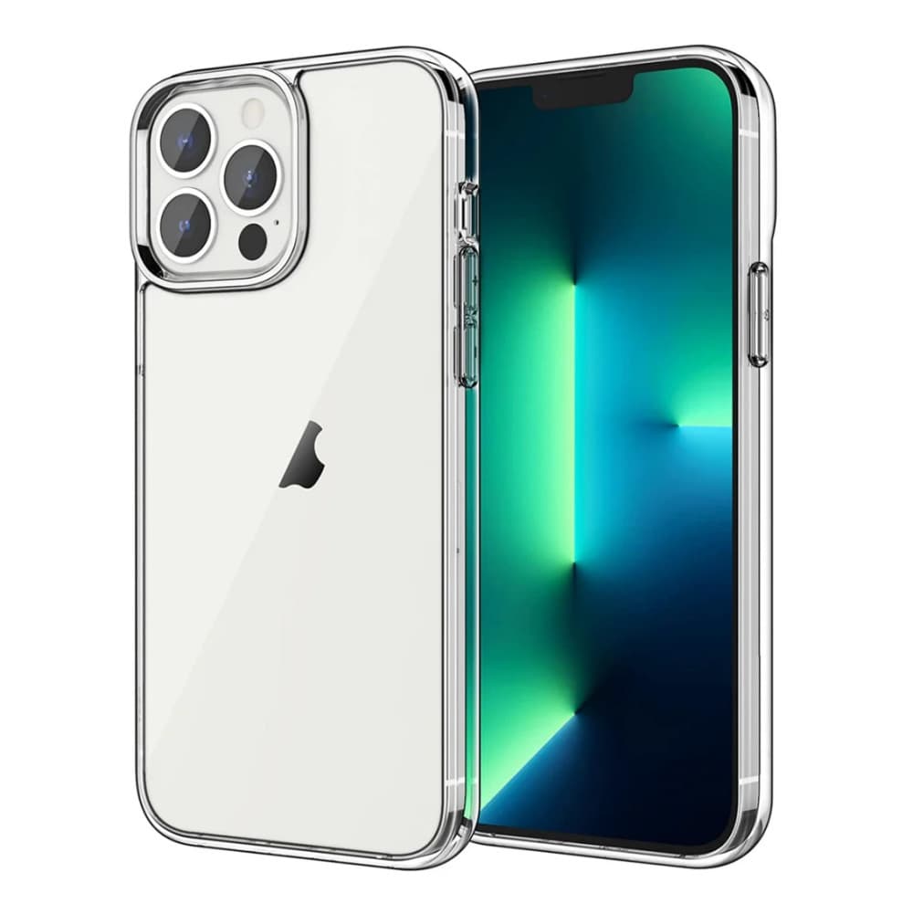 Husa protectie Apple iPhone 13 Pro, hybrid PC + TPU, transparenta — principală