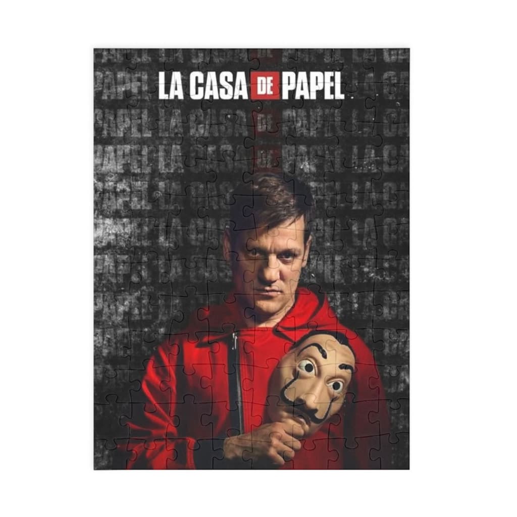 Puzzle 80 piese, 20 x 15 cm, personaje Casa de Papel, model 2 — principală