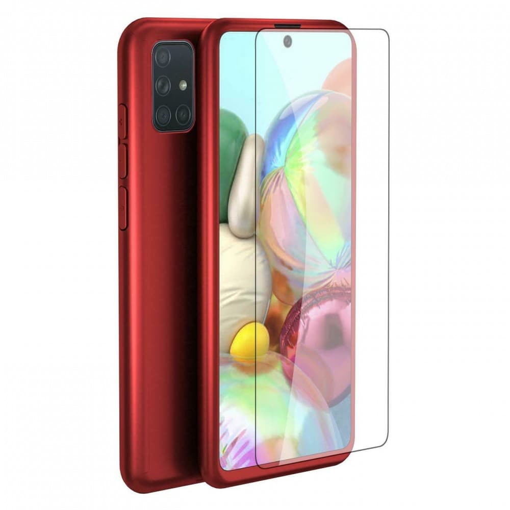 Husă Full Cover 360° pentru Samsung Galaxy Note 20 (față + spate + sticlă), rosie