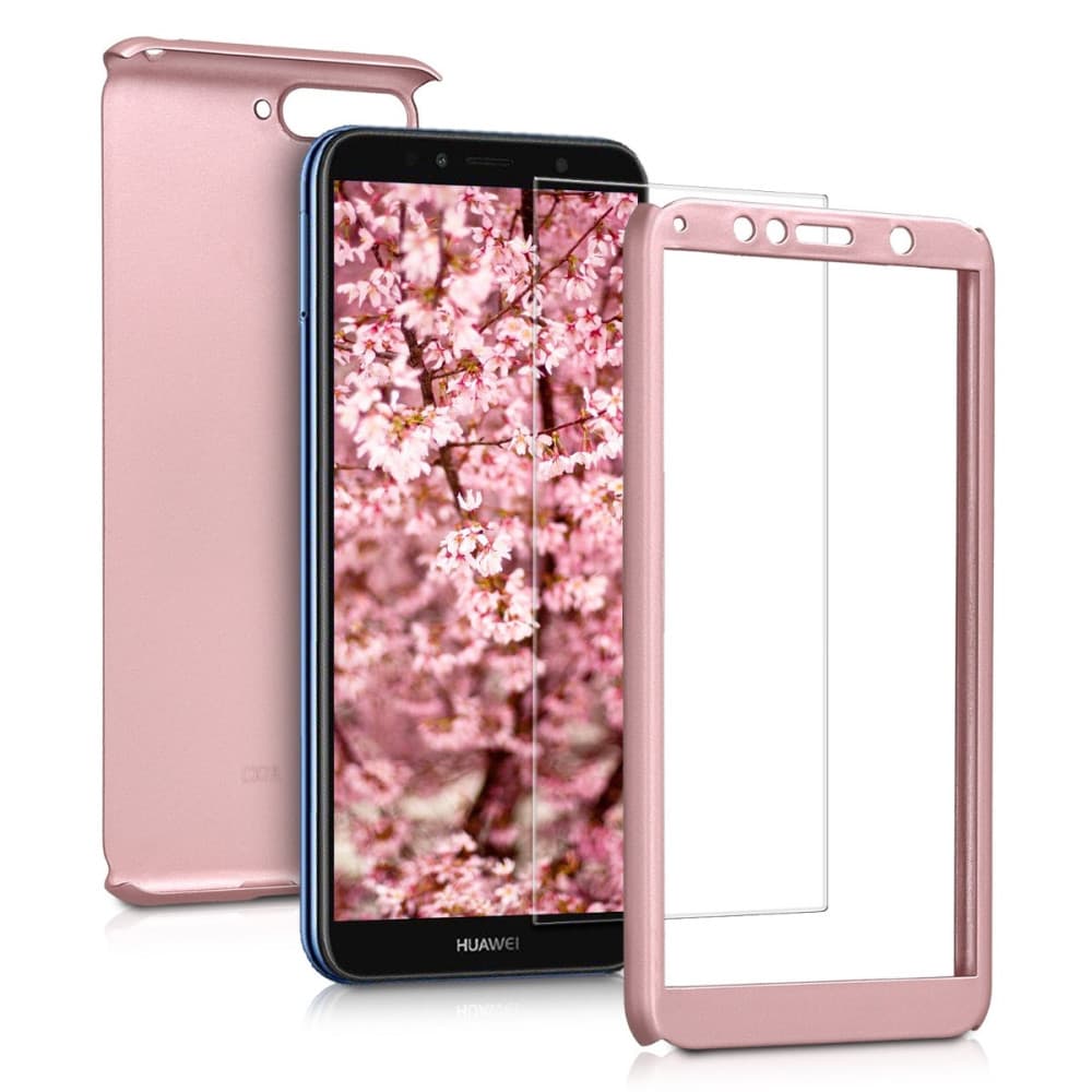 Husă Full Cover 360° pentru Huawei Mate 30 Lite (față + spate + sticlă), rose gold — principală