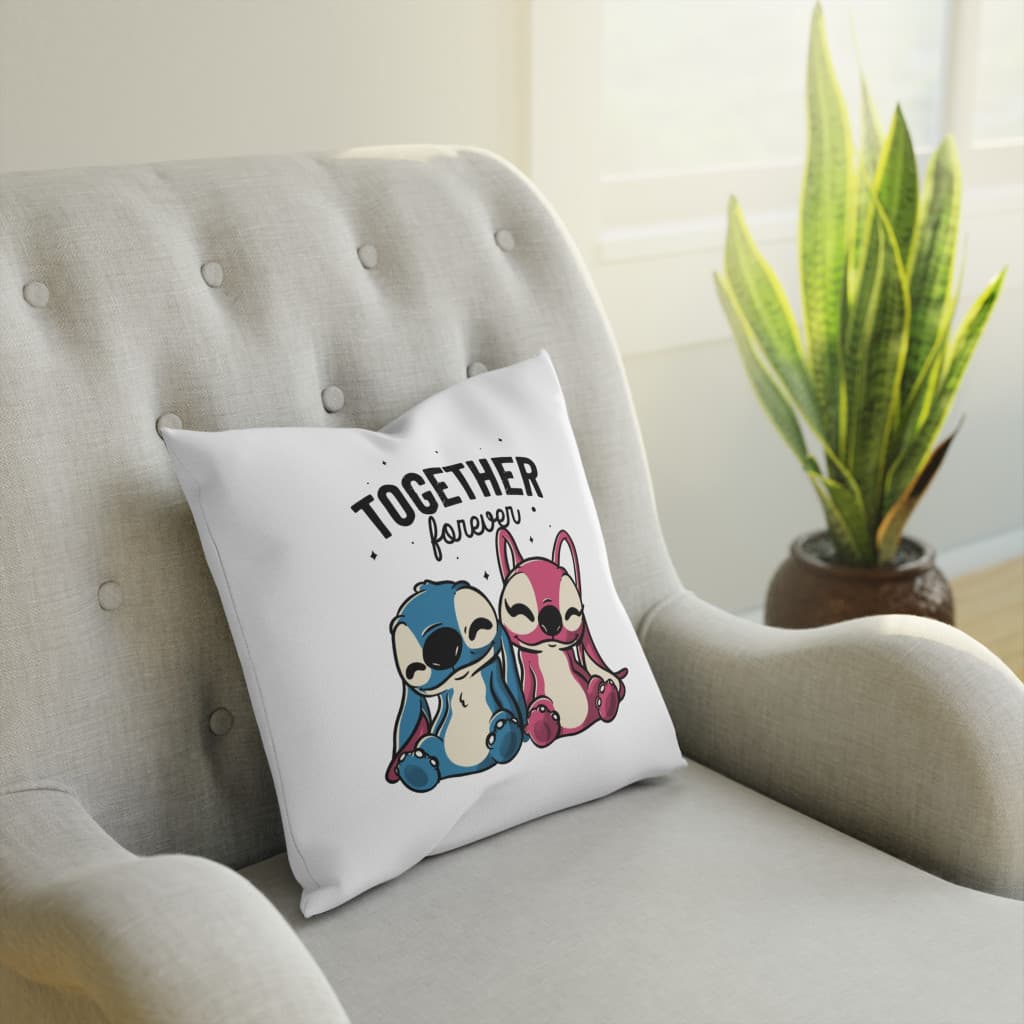 Perna decorativa personalizata, 40 x 40 cm, alba, mata, husa detasabila, model 4 — varianta 3