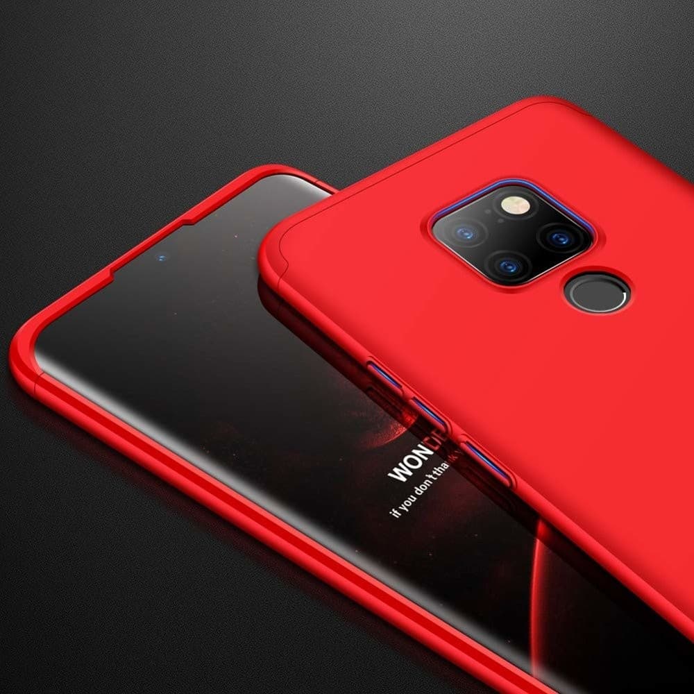 Husa Full cover GKK (fata + spate) pentru Huawei Mate 20, rosie — 4