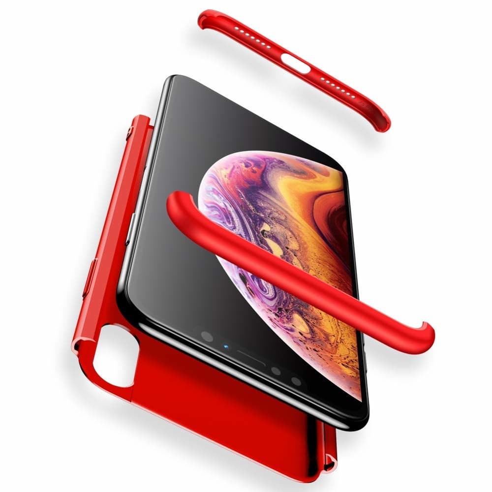 Husa Full Cover GKK (fata + spate) pentru Apple iPhone XS Max, rosie — varianta 2
