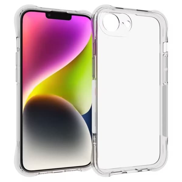 Husa Apple iPhone 16e, TPU transparent, intarituri in colturi, protectie camere, grosime 1,5 mm — principală