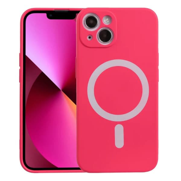 Husa Apple iPhone 11 Pro Max, Magsafe Silicone, protectie camera, microfibra, roz pal — principală