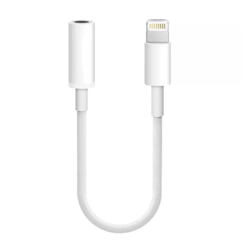 Cablu adaptor Lightning to jack 3.5 mm, iPhone/IPad, alb — principală