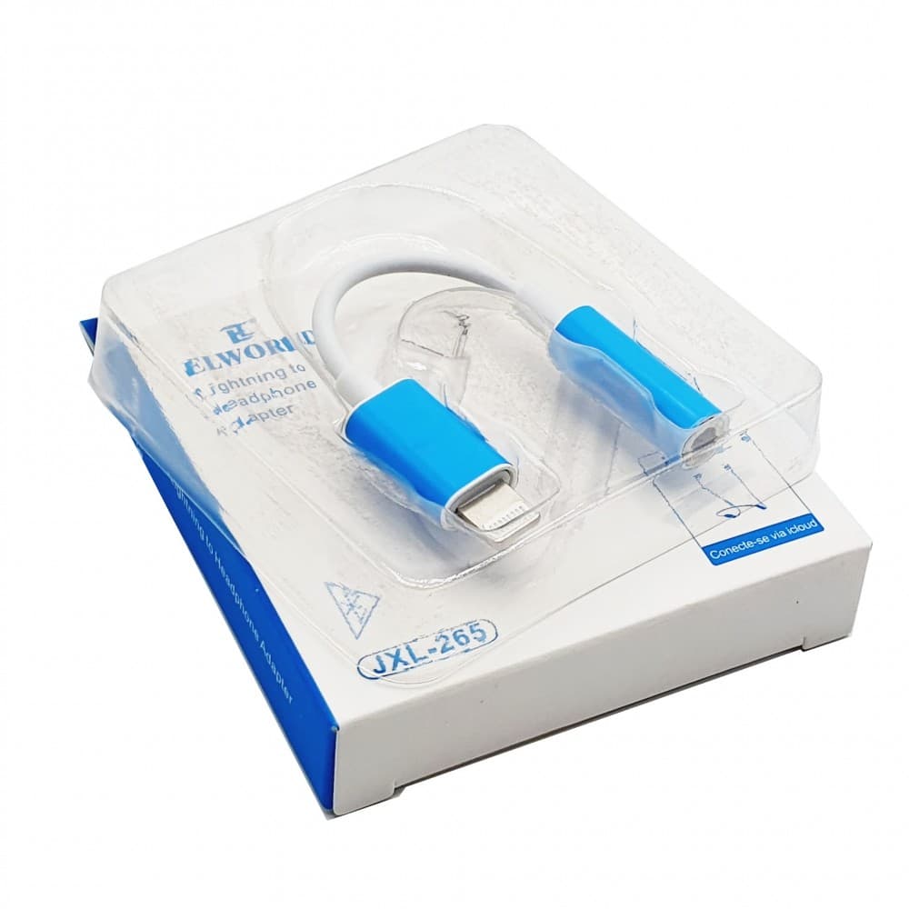 Cablu adaptor Lightning to jack 3.5 mm, iPhone/IPad, alb — varianta 2