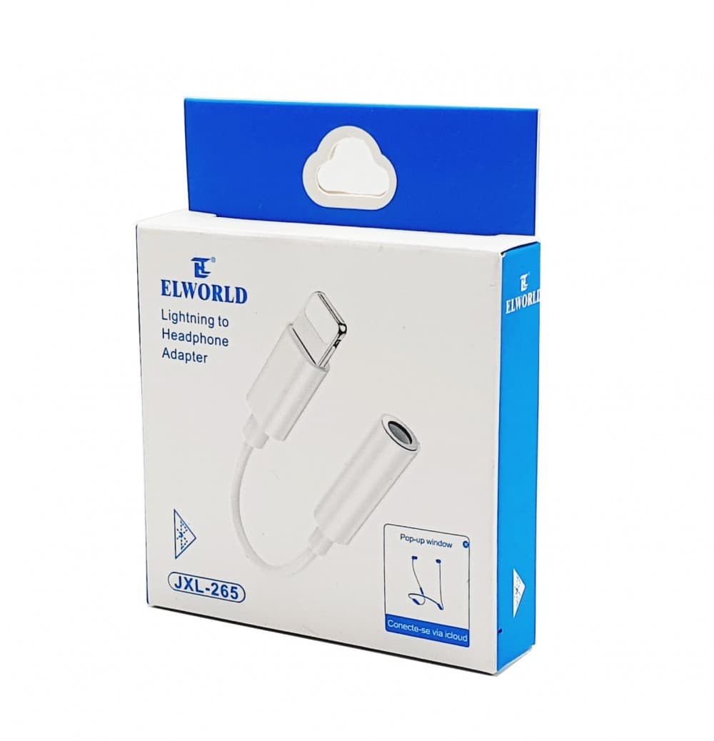 Cablu adaptor Lightning to jack 3.5 mm, iPhone/IPad, alb — varianta 3