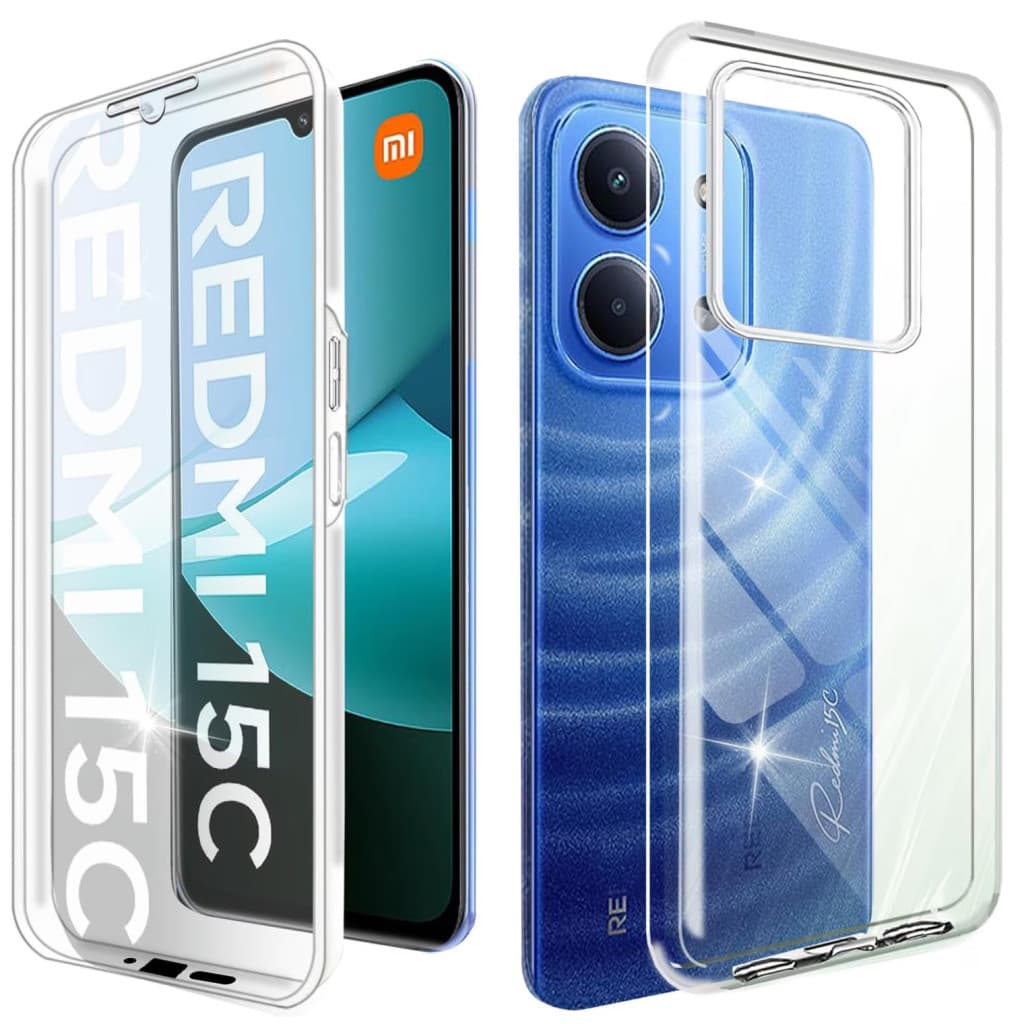Husa protectie Xiaomi Redmi 15C 5G (fata + spate), Fully PC & PET 360°, transparenta — principală