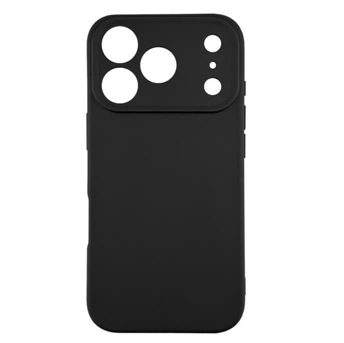 Husa Apple iPhone 17 Pro, Luxury Silicone, catifea in interior, protectie camere, neagra — varianta 2