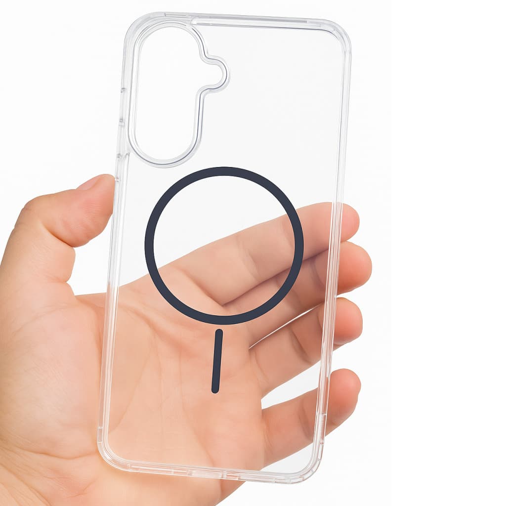 Husa protectie Samsung Galaxy A36, Colorful MagSafe, TPU, clear gray — principală