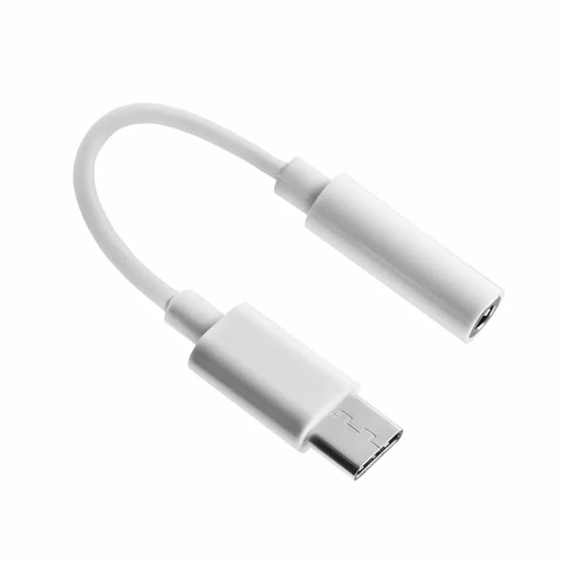 Cablu adaptor Type C to jack 3.5 mm, alb — principală