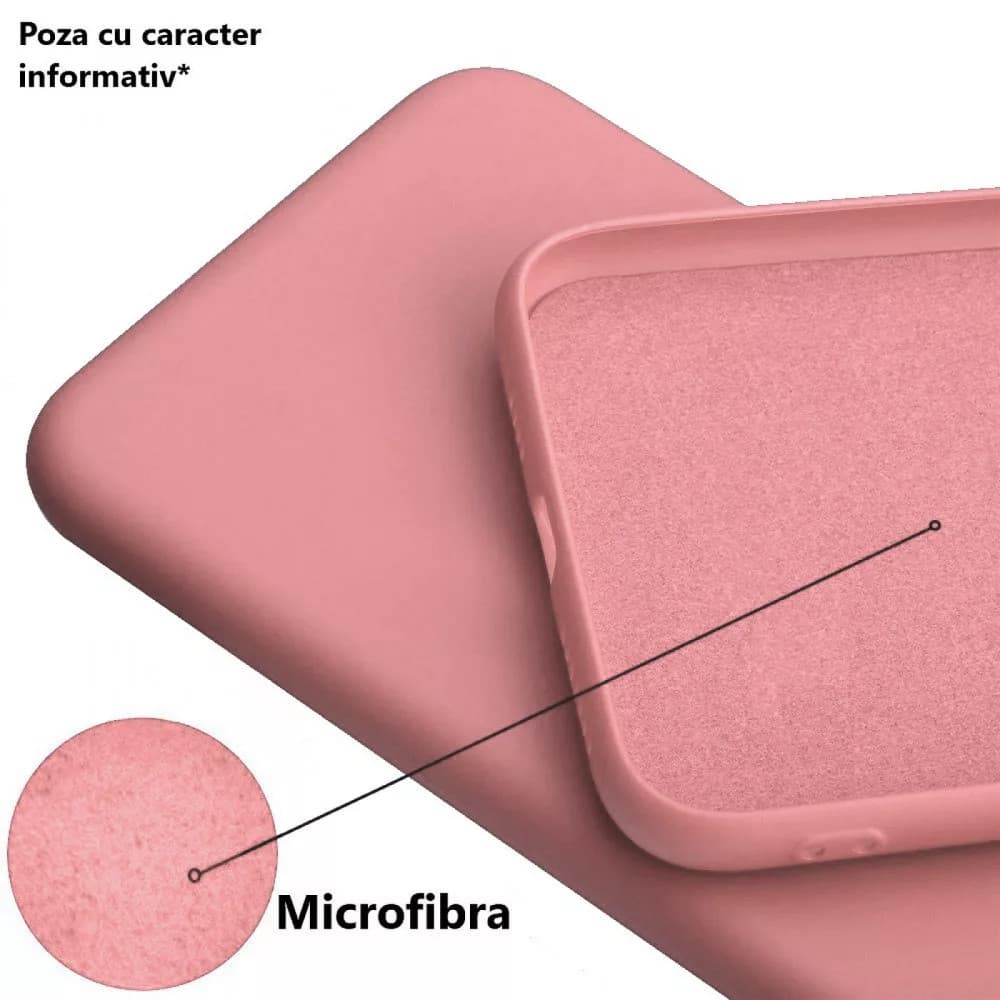 Husa Apple iPhone 13 Pro, Luxury Silicone, catifea in interior, roz pal — varianta 2
